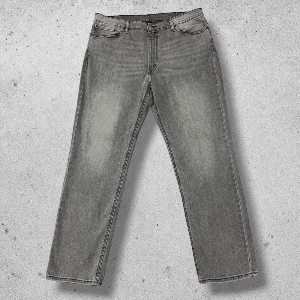 Levis 541 Athletic Taper Mens Gray‎ Wash Jeans 40x34 (fits 40x33) Stretch Denim